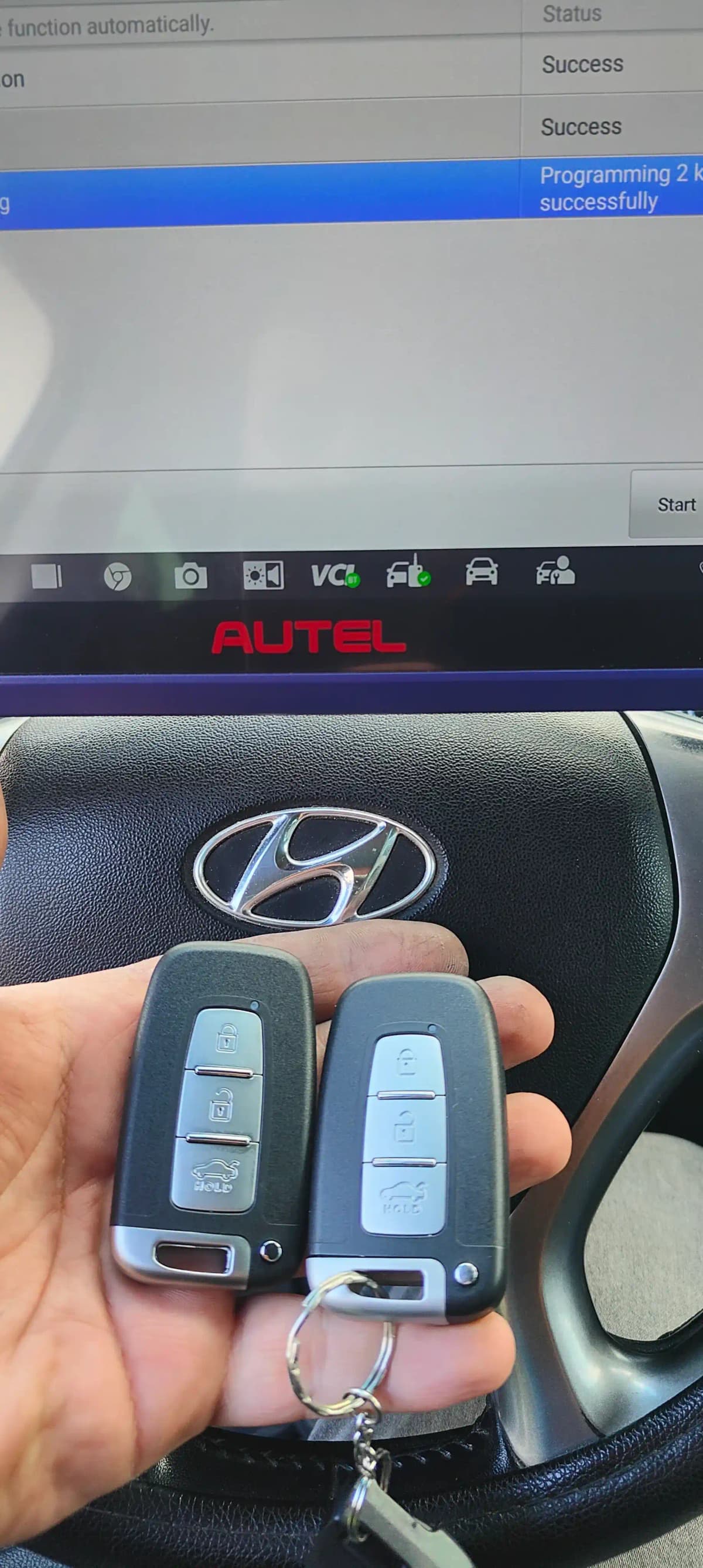 Cheie nouă programată pentru Hyundai 2018.